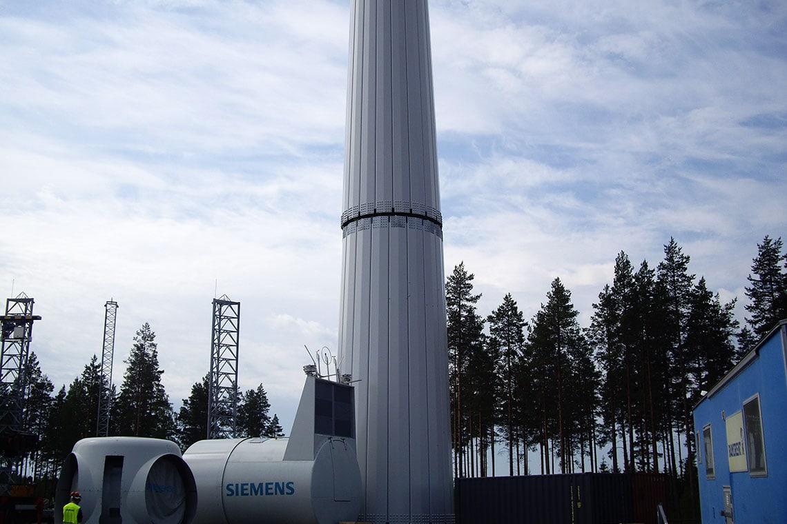 Siemens Gamesa – Tour en acier en structure de coque boulonnée
