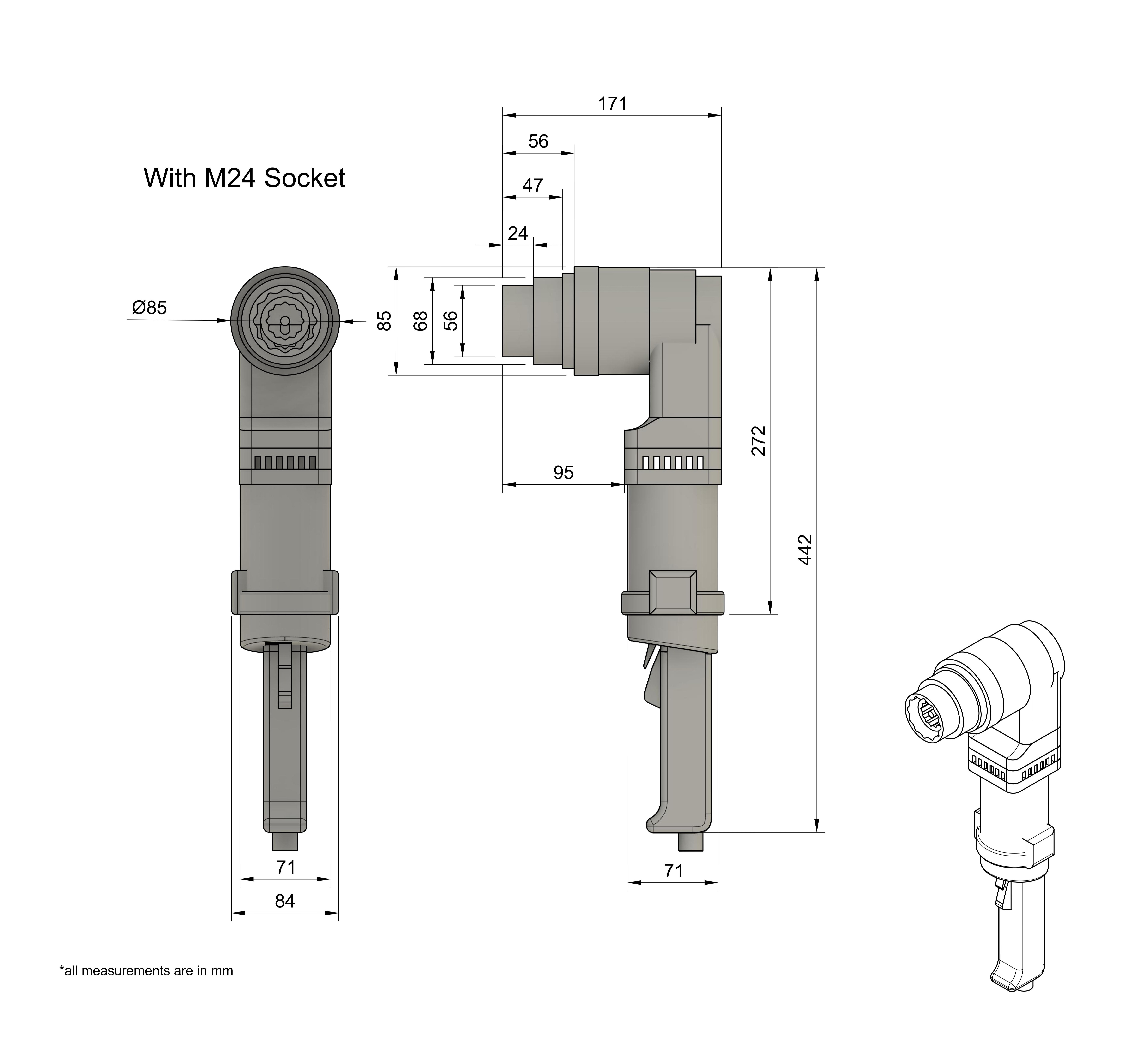 GHC240 Shear Wrench Drawing 