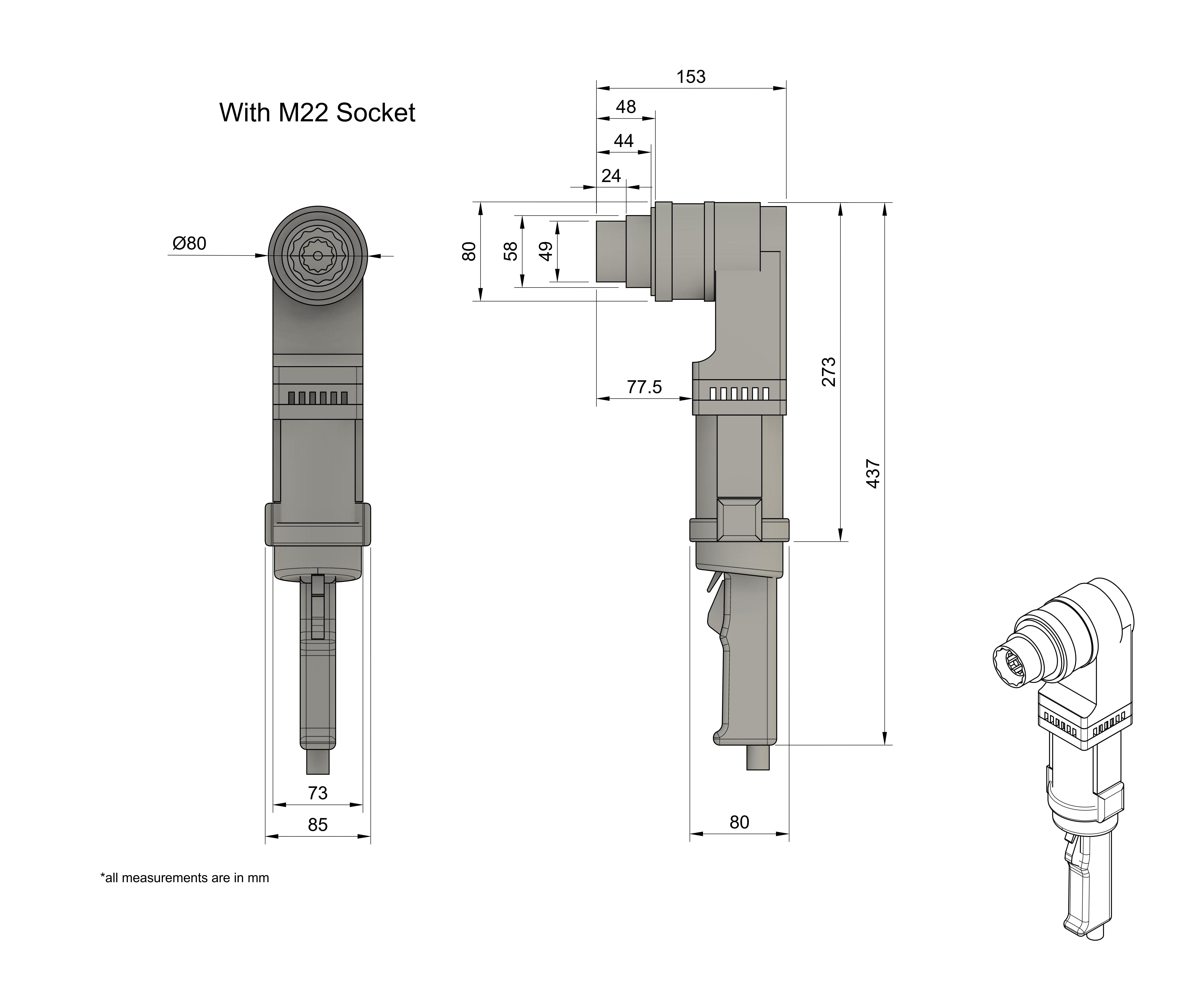 GMC220 Shear Wrench Drawing