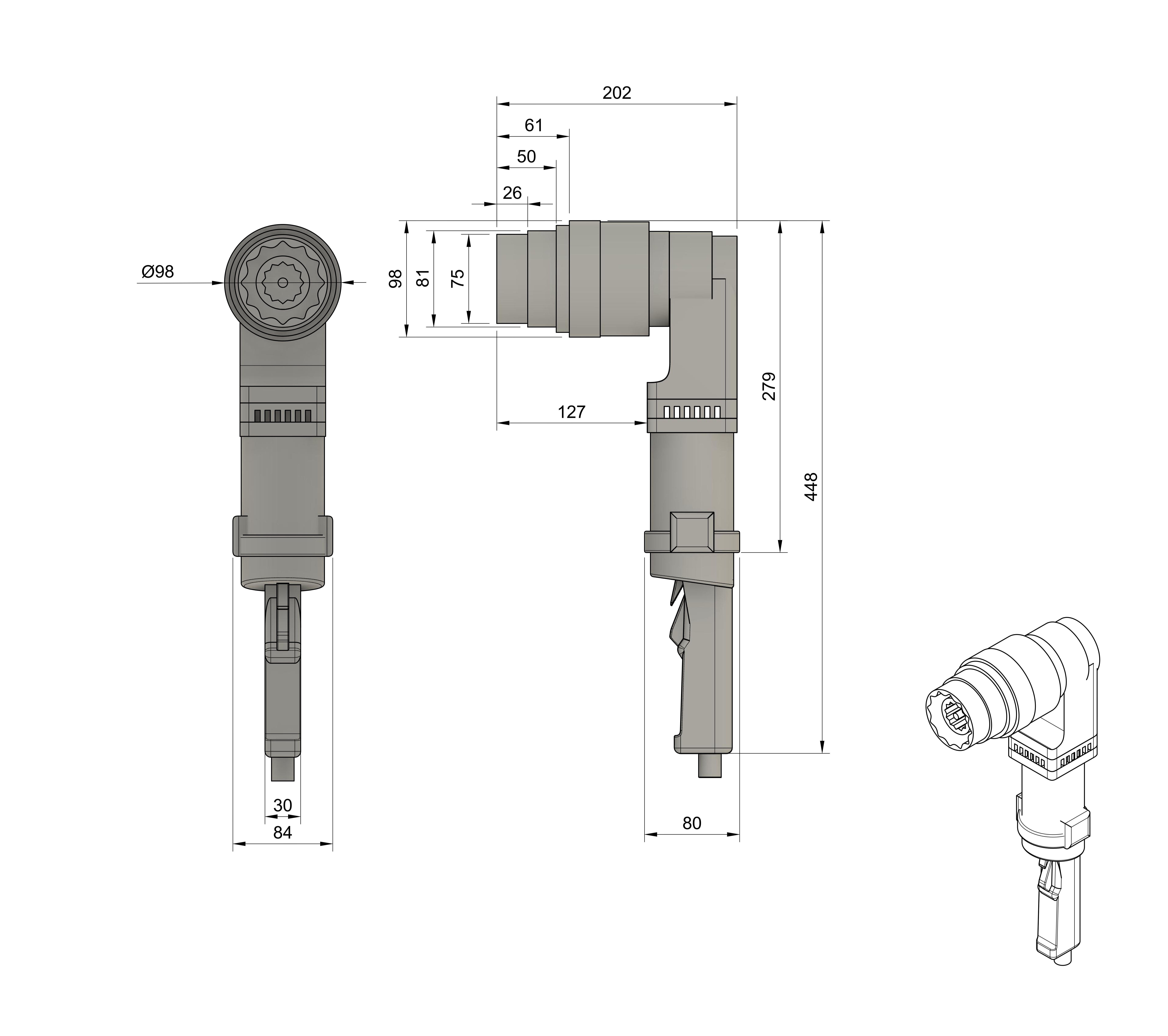 GVC300 Shear Wrench Drawing